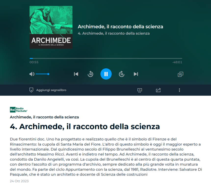 Archimede, il racconto della scienza